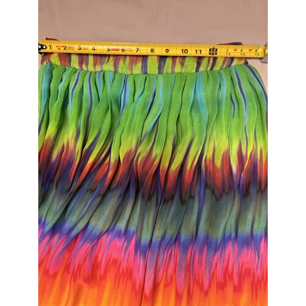 Vince Camuto Mirror Rainbow Maxi Skirt Size 2 Tie Dye Boho Festival - Picture 8 of 13